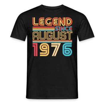 August 1976 Geschenkidee - Männer T-Shirt - Schwarz - Vorne - AI Model Male 178 light (178cm)