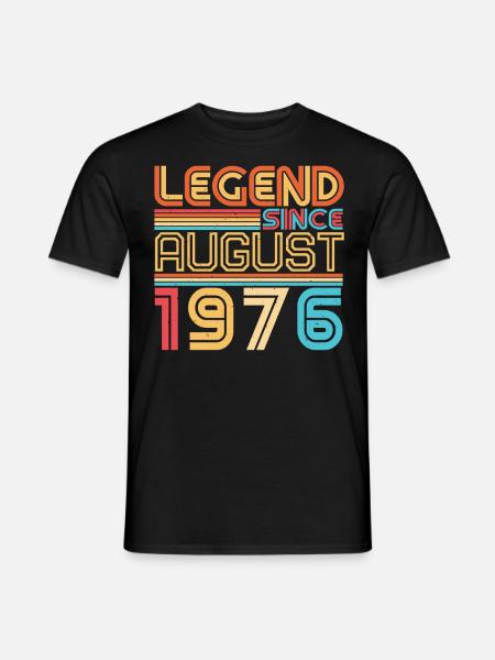 August 1976 Geschenkidee - Männer T-Shirt - Schwarz