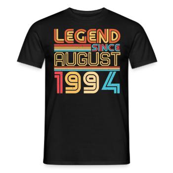 1994 August Vintage - Männer T-Shirt - Schwarz - Vorne - AI Model Male 178 light (178cm)