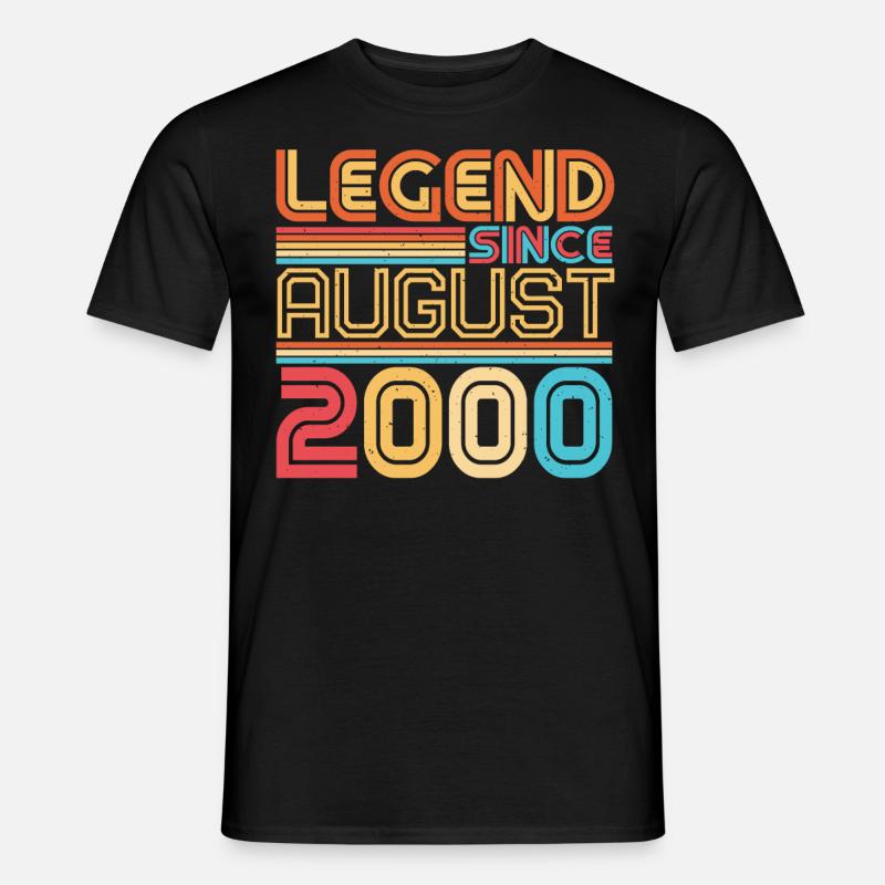 Geboren Im August 2000 - Männer T-Shirt - Schwarz