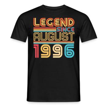1996 Août Rétro - T-shirt homme - noir - Devant - AI Model Male 178 light (178cm)