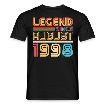 1998 Août Rétro - T-shirt homme - noir - Devant - AI Model Male 178 light (178cm)