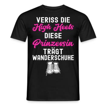 Wandern Geschenkidee Wanderer Berge Trekking - Männer T-Shirt - Schwarz - Vorne - AI Model Male 178 light (178cm)