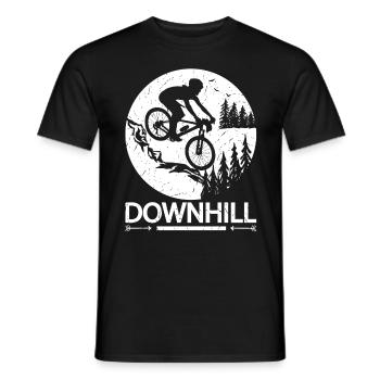 Mountain Bike Bike Downhill Biker - Men's T-Shirt - black - Front - AI Model Male 178 light (178cm)