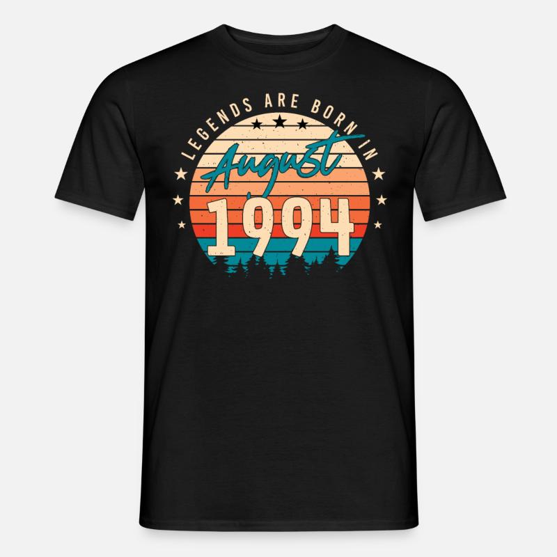 1994 August Geschenkidee - Männer T-Shirt - Schwarz