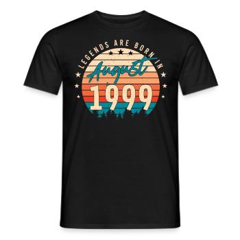 Legendary August 1999 - Men's T-Shirt - black - Front - AI Model Male 178 light (178cm)