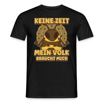 Keine Zeit Mein Volk braucht mich Imker Bienen - Männer T-Shirt - Schwarz - Vorne - AI Model Male 178 light (178cm)