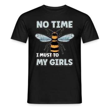 Pas le temps que je doive aller chez mes filles apicultrices - T-shirt homme - noir - Devant - AI Model Male 178 light (178cm)