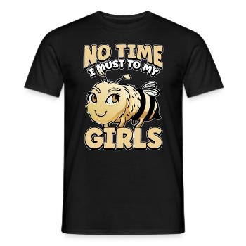 No time I have to go to my girls bee beekeeper - Men's T-Shirt - black - Front - AI Model Male 178 light (178cm)