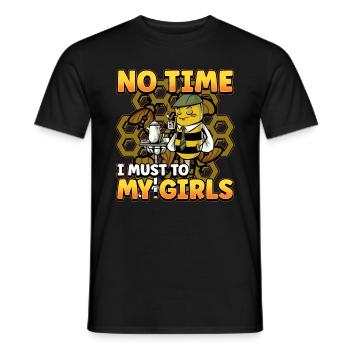 No time I have to go to my girls bee beekeeper - Men's T-Shirt - black - Front - AI Model Male 178 light (178cm)