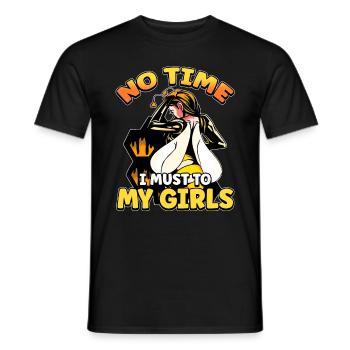 No time I have to go to my girls bee beekeeper - Men's T-Shirt - black - Front - AI Model Male 178 light (178cm)