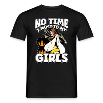 No time I have to go to my girls bee beekeeper - Men's T-Shirt - black - Front - AI Model Male 178 light (178cm)