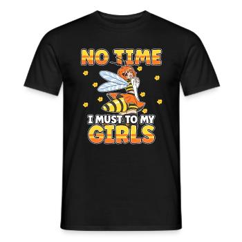No time I have to go to my girls bee beekeeper - Men's T-Shirt - black - Front - AI Model Male 178 light (178cm)