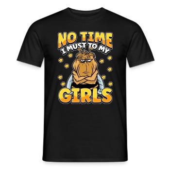 No time I have to go to my girls bee beekeeper - Men's T-Shirt - black - Front - AI Model Male 178 light (178cm)