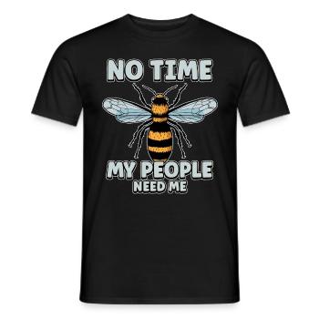 Pas de temps Ma colonie a besoin de moi Apiculteurs Abeilles - T-shirt homme - noir - Devant - AI Model Male 178 light (178cm)