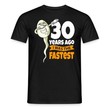 30. Geburtstag Geschenk Sperma 30 Jahre alt - Männer T-Shirt - Schwarz - Vorne - AI Model Male 178 light (178cm)