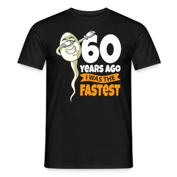 60ème anniversaire cadeau sperme 60 ans - T-shirt homme - noir - Devant - AI Model Male 178 light (178cm)