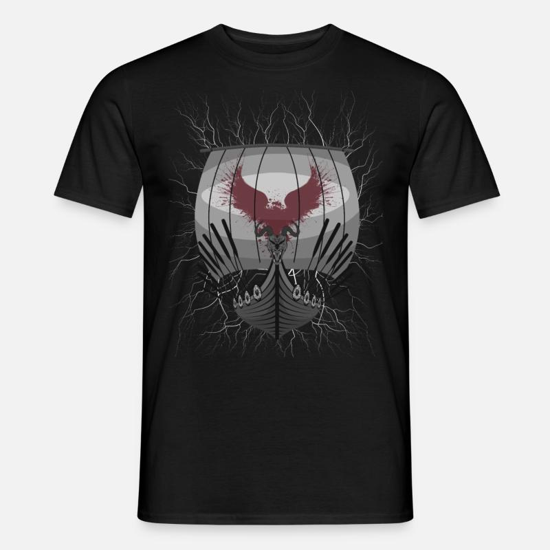 Viking Ship - Männer T-Shirt - Schwarz
