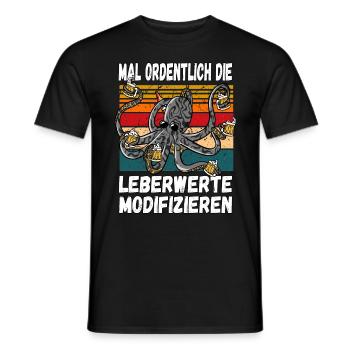Mal Ordentlich die Leberwerte Modifizieren Witzig - Männer T-Shirt - Schwarz - Vorne - AI Model Male 178 light (178cm)