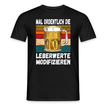 Mal Ordentlich die Leberwerte Modifizieren Witzig - Männer T-Shirt - Schwarz - Vorne - AI Model Male 178 light (178cm)