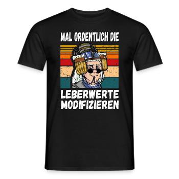 Mal Ordentlich die Leberwerte Modifizieren Witzig - Männer T-Shirt - Schwarz - Vorne - AI Model Male 178 light (178cm)