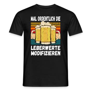 Mal Ordentlich die Leberwerte Modifizieren Witzig - Männer T-Shirt - Schwarz - Vorne - AI Model Male 178 light (178cm)