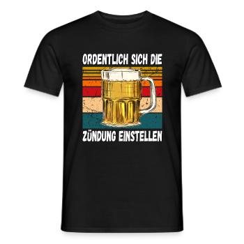 Ordentlich sich die Zündung Einstellen Trinkspruch - Männer T-Shirt - Schwarz - Vorne - AI Model Male 178 light (178cm)