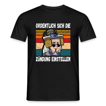 Ordentlich sich die Zündung Einstellen Trinkspruch - Männer T-Shirt - Schwarz - Vorne - AI Model Male 178 light (178cm)
