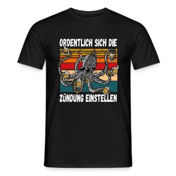 Ordentlich sich die Zündung Einstellen Trinkspruch - Männer T-Shirt - Schwarz - Vorne - AI Model Male 178 light (178cm)