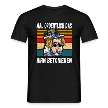 Mal Ordentlich das Hirn Betonieren Witziger Spruch - Männer T-Shirt - Schwarz - Vorne - AI Model Male 178 light (178cm)