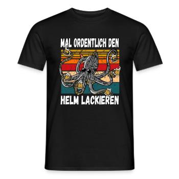 Mal Ordentlich den Helm Lackieren Witziger Spruch - Männer T-Shirt - Schwarz - Vorne - AI Model Male 178 light (178cm)