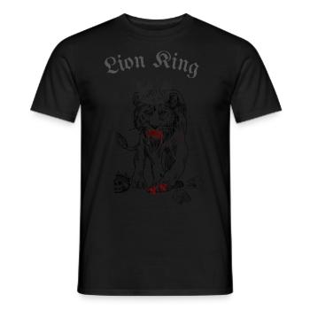 King Lion - Männer T-Shirt - Schwarz - Vorne - AI Model Male 178 light (178cm)