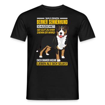Berner Sennenhund Geschenkideen - Männer T-Shirt - Schwarz - Vorne - AI Model Male 178 light (178cm)