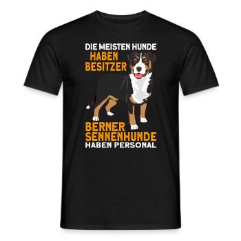 Berner Sennenhund Geschenkideen - Männer T-Shirt - Schwarz - Vorne - AI Model Male 178 light (178cm)