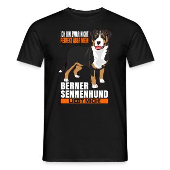 Berner Sennenhund Geschenkideen - Männer T-Shirt - Schwarz - Vorne - AI Model Male 178 light (178cm)