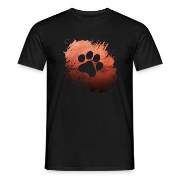 Paw Print Galaxy Dogs Dog Lovers Gassi - Men's T-Shirt - black - Front - AI Model Male 178 light (178cm)
