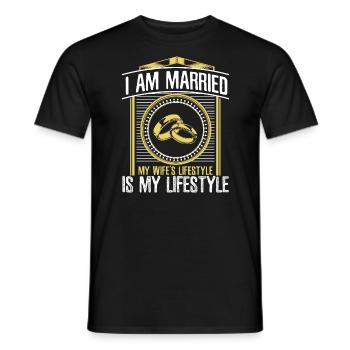 Ehe Ehefrau Liebe Geschenk - Männer T-Shirt - Schwarz - Vorne - AI Model Male 178 light (178cm)