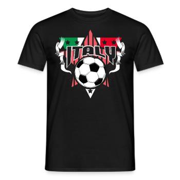 Italy Football Squadra Azzurra Footballer - Men's T-Shirt - black - Front - AI Model Male 178 light (178cm)