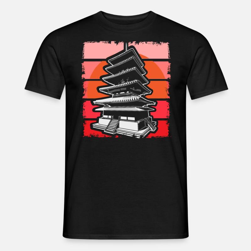 Japan Samurai Fahne Geschenkidee - Männer T-Shirt - Schwarz