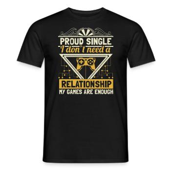 Single independence - Men's T-Shirt - black - Front - AI Model Male 178 light (178cm)