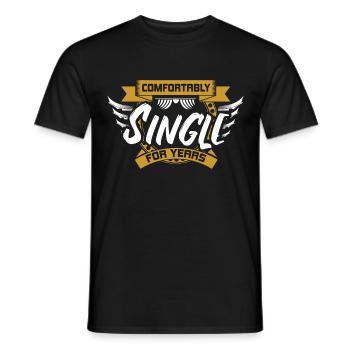 Single Independent Relationship - Men's T-Shirt - black - Front - AI Model Male 178 light (178cm)