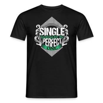 Single Independent Partnership Gift Idea - Men's T-Shirt - black - Front - AI Model Male 178 light (178cm)