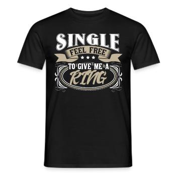 Single Independence Love Gift Idea - Men's T-Shirt - black - Front - AI Model Male 178 light (178cm)