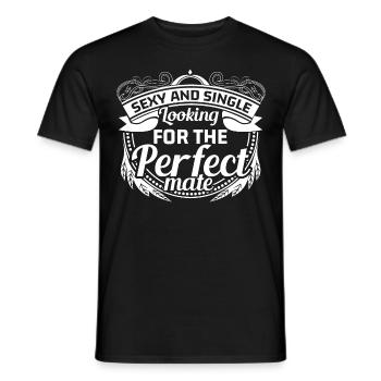 Single Solo Party - Männer T-Shirt - Schwarz - Vorne - AI Model Male 178 light (178cm)