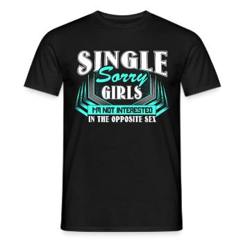 Gay Single Queer Homo - Männer T-Shirt - Schwarz - Vorne - AI Model Male 178 light (178cm)