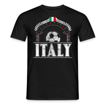 Italy Football Italy Footballer Gift - Men's T-Shirt - black - Front - AI Model Male 178 light (178cm)