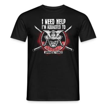 Japan Anime Nippon Geschenk - Männer T-Shirt - Schwarz - Vorne - AI Model Male 178 light (178cm)