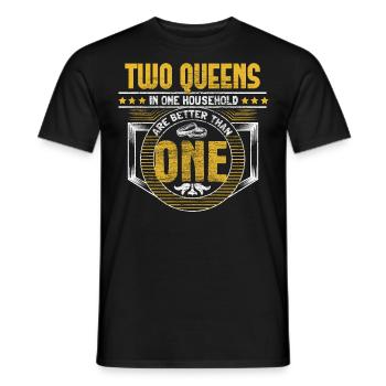 Gay Marriage Wives Love - Men's T-Shirt - black - Front - AI Model Male 178 light (178cm)