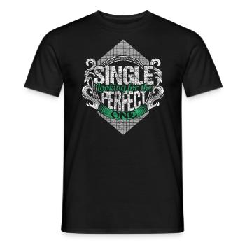 Single Pride Relationship Gift - Men's T-Shirt - black - Front - AI Model Male 178 light (178cm)