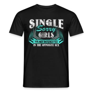 Gay Single Queer Pride - Männer T-Shirt - Schwarz - Vorne - AI Model Male 178 light (178cm)